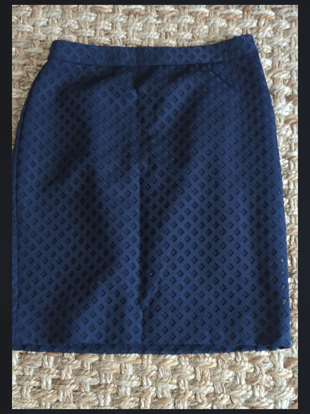 Banana Republic Navy Textured Midi Pencil Skirt-size 0